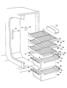 Fresh Food Section parts for Kenmore Refrigerator 363.8500580 (3638500580, 363 8500580) from AppliancePartsPros.com