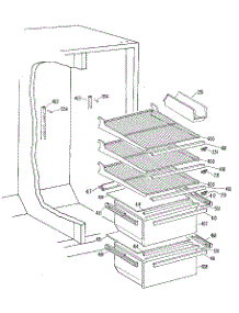 Fresh Food Section parts for Kenmore Refrigerator 363.8500581 (3638500581, 363 8500581) from AppliancePartsPros.com