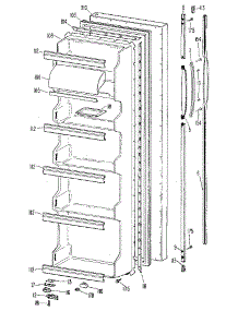 Fresh Food Door parts for Kenmore Refrigerator 363.8500588 (3638500588, 363 8500588) from AppliancePartsPros.com