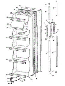 Fresh Food Door parts for Kenmore Refrigerator 363.8502510 (3638502510, 363 8502510) from AppliancePartsPros.com