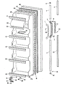 Fresh Food Door parts for Kenmore Refrigerator 363.8502583 (3638502583, 363 8502583) from AppliancePartsPros.com
