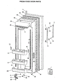 Fresh Food Door Parts parts for Kenmore Refrigerator 363.8587781 (3638587781, 363 8587781) from AppliancePartsPros.com