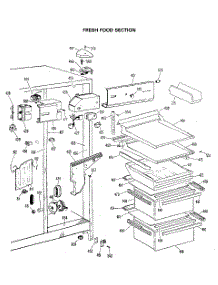 Fresh Food Section parts for Kenmore Refrigerator 363.8587781 (3638587781, 363 8587781) from AppliancePartsPros.com