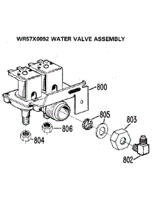 Water Valve Assembly parts for Kenmore Refrigerator 363.8587781 (3638587781, 363 8587781) from AppliancePartsPros.com