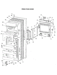 Fresh Food Door parts for Kenmore Refrigerator 363.8587881 (3638587881, 363 8587881) from AppliancePartsPros.com