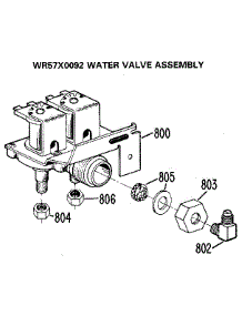 Water Valve Assembly parts for Kenmore Refrigerator 363.8587881 (3638587881, 363 8587881) from AppliancePartsPros.com
