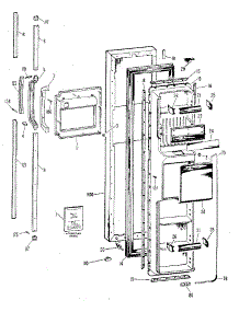 Freezer Door parts for Kenmore Refrigerator 363.8592712 (3638592712, 363 8592712) from AppliancePartsPros.com