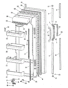 Fresh Food Door parts for Kenmore Refrigerator 363.8592712 (3638592712, 363 8592712) from AppliancePartsPros.com