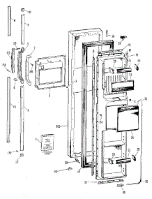 Freezer Door parts for Kenmore Refrigerator 363.8592784 (3638592784, 363 8592784) from AppliancePartsPros.com