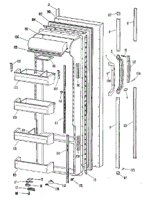 Fresh Food Door parts for Kenmore Refrigerator 363.8592784 (3638592784, 363 8592784) from AppliancePartsPros.com