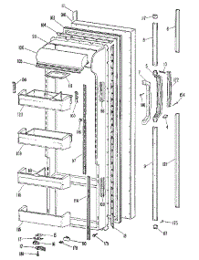 Fresh Food Door parts for Kenmore Refrigerator 363.8592787 (3638592787, 363 8592787) from AppliancePartsPros.com