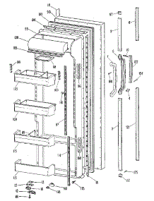 Fresh Food Door parts for Kenmore Refrigerator 363.8592788 (3638592788, 363 8592788) from AppliancePartsPros.com