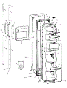 Freezer Door parts for Kenmore Refrigerator 363.8594710 (3638594710, 363 8594710) from AppliancePartsPros.com
