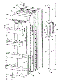 Fresh Food Door parts for Kenmore Refrigerator 363.8594710 (3638594710, 363 8594710) from AppliancePartsPros.com