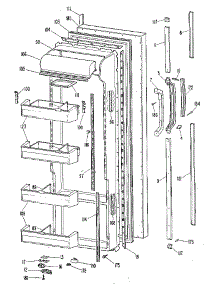 Fresh Food Door parts for Kenmore Refrigerator 363.8594712 (3638594712, 363 8594712) from AppliancePartsPros.com