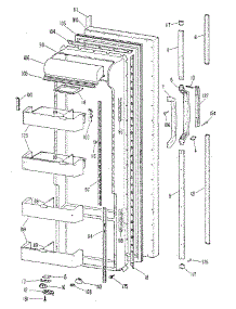 Fresh Food Door parts for Kenmore Refrigerator 363.8594714 (3638594714, 363 8594714) from AppliancePartsPros.com