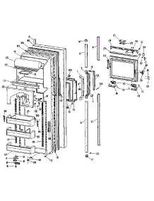 Fresh Food Door parts for Kenmore Refrigerator 363.8594884 (3638594884, 363 8594884) from AppliancePartsPros.com