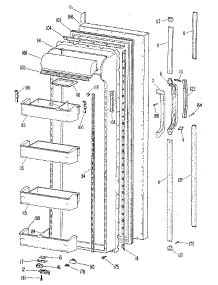 Fresh Food Door parts for Kenmore Refrigerator 363.8597714 (3638597714, 363 8597714) from AppliancePartsPros.com