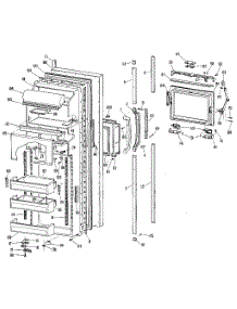 Fresh Food Door parts for Kenmore Refrigerator 363.8597912 (3638597912, 363 8597912) from AppliancePartsPros.com
