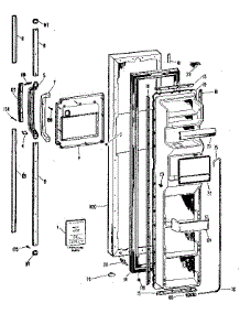 Freezer Door parts for Kenmore Refrigerator 363.8597980 (3638597980, 363 8597980) from AppliancePartsPros.com