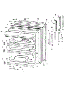 Fresh Food Door parts for Kenmore Refrigerator 363.8604481 (3638604481, 363 8604481) from AppliancePartsPros.com
