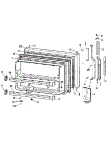 Freezer Door parts for Kenmore Refrigerator 363.8654412 (3638654412, 363 8654412) from AppliancePartsPros.com