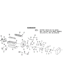 Icemaker parts for Kenmore Refrigerator 363.8692784 (3638692784, 363 8692784) from AppliancePartsPros.com