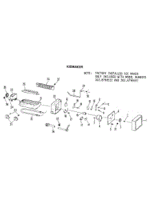 Icemaker parts for Kenmore Refrigerator 363.8698582 (3638698582, 363 8698582) from AppliancePartsPros.com