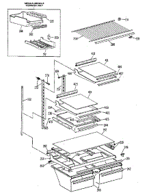 Shelf parts for Kenmore Refrigerator 363.8698716 (3638698716, 363 8698716) from AppliancePartsPros.com