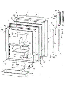 Fresh Food Door parts for Kenmore Refrigerator 363.8699617 (3638699617, 363 8699617) from AppliancePartsPros.com