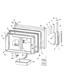 Freezer Door parts for Kenmore Refrigerator 363.8699687 (3638699687, 363 8699687) from AppliancePartsPros.com