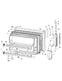 Freezer Door parts for Kenmore Refrigerator 363.8704482 (3638704482, 363 8704482) from AppliancePartsPros.com