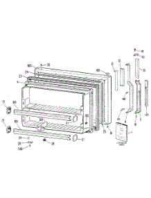 Freezer Door parts for Kenmore Refrigerator 363.8704681 (3638704681, 363 8704681) from AppliancePartsPros.com