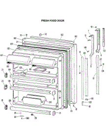 Fresh Food Door parts for Kenmore Refrigerator 363.8704682 (3638704682, 363 8704682) from AppliancePartsPros.com