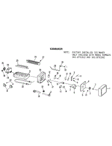 Icemaker parts for Kenmore Refrigerator 363.8791512 (3638791512, 363 8791512) from AppliancePartsPros.com