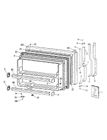 Freezer Door parts for Kenmore Refrigerator 363.8791514 (3638791514, 363 8791514) from AppliancePartsPros.com