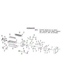 Icemaker parts for Kenmore Refrigerator 363.8791514 (3638791514, 363 8791514) from AppliancePartsPros.com