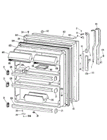 Fresh Food Door parts for Kenmore Refrigerator 363.8791586 (3638791586, 363 8791586) from AppliancePartsPros.com