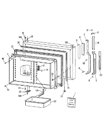 Freezer Door parts for Kenmore Refrigerator 363.8792781 (3638792781, 363 8792781) from AppliancePartsPros.com
