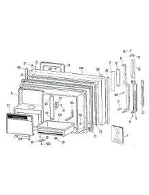 Freezer Door parts for Kenmore Refrigerator 363.8792801 (3638792801, 363 8792801) from AppliancePartsPros.com