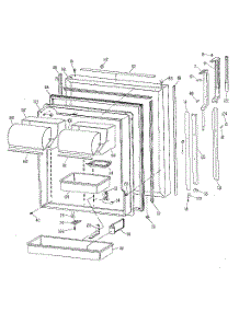 Fresh Food Door parts for Kenmore Refrigerator 363.8792801 (3638792801, 363 8792801) from AppliancePartsPros.com