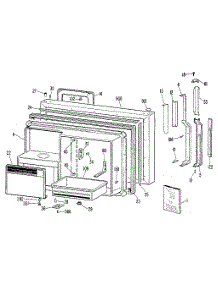 Freezer Door parts for Kenmore Refrigerator 363.8792892 (3638792892, 363 8792892) from AppliancePartsPros.com