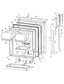 Fresh Food Door parts for Kenmore Refrigerator 363.8792892 (3638792892, 363 8792892) from AppliancePartsPros.com