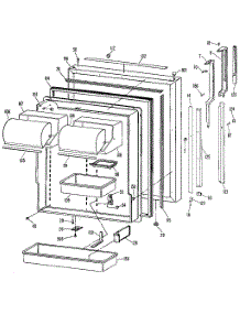 Fresh Food Door parts for Kenmore Refrigerator 363.8795611 (3638795611, 363 8795611) from AppliancePartsPros.com