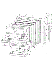 Fresh Food Door parts for Kenmore Refrigerator 363.8795781 (3638795781, 363 8795781) from AppliancePartsPros.com