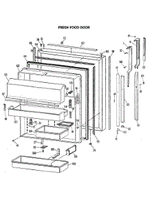 Fresh Food Door parts for Kenmore Refrigerator 363.8795881 (3638795881, 363 8795881) from AppliancePartsPros.com