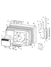 Freezer Door parts for Kenmore Refrigerator 363.8795915 (3638795915, 363 8795915) from AppliancePartsPros.com