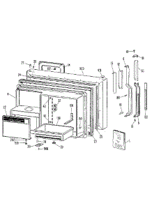 Freezer Door parts for Kenmore Refrigerator 363.8795918 (3638795918, 363 8795918) from AppliancePartsPros.com