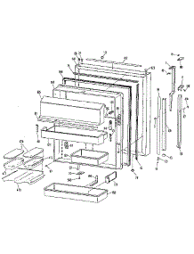 Fresh Food Door parts for Kenmore Refrigerator 363.8795923 (3638795923, 363 8795923) from AppliancePartsPros.com
