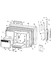Freezer Door parts for Kenmore Refrigerator 363.8795928 (3638795928, 363 8795928) from AppliancePartsPros.com